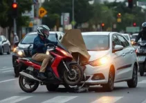 motociclista colide em poste após ser atingido por carro em Parnaíba