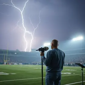raio em estádio da Série D