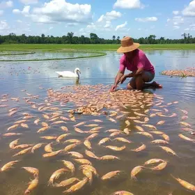 produção de camarão