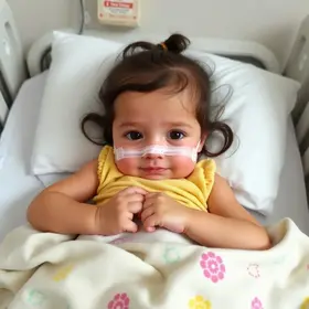 menina de 2 anos que lutava contra pneumonia
